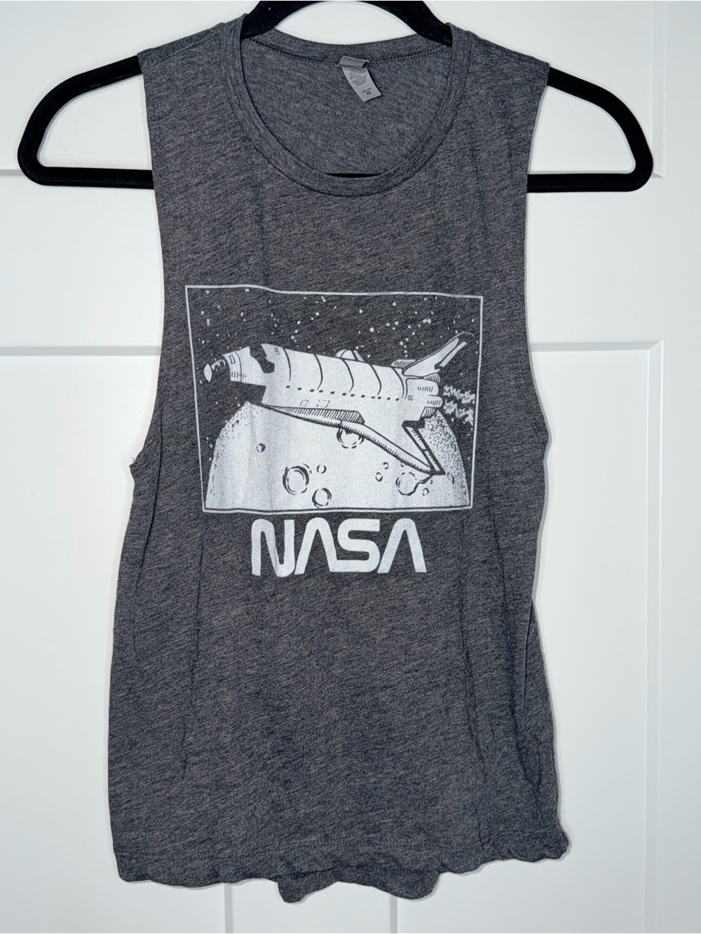 Dark Gray NASA Spaceship Muscle Tank